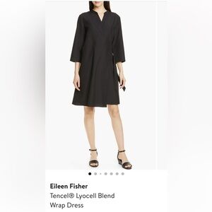 Eileen Fisher Black Wrap Dress